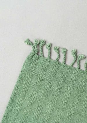 Yellow Dwelling Textured Solid Throw - Sage Green – view 2