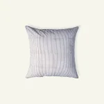 Mocha Brown with Haze Indigo Pure Stripes, 24x24 Inch Cushion Cover