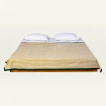 Wheat Beige with Pearl Green Silent Stripes Dohar