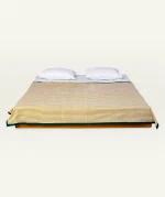 Wheat Beige with Pearl Green Silent Stripes Dohar