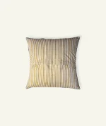 Wheat Beige with Pearl Green Silent Stripes, 24x24 Inch Cushion Cover - Image 3