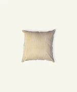 Wheat Beige with Pearl Green Silent Stripes, 18x18 Inch Cushion Cover - Image 3