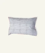 Cloudy Black with Candy Red Pure Stripes Pillow Cover (Set of 2)