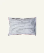 Cloudy Black with Candy Red Pure Stripes Pillow Cover (Set of 2) - Image 3