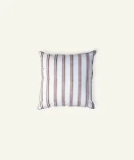 Mocha Brown with Haze Indigo Muted layers, 18x18 Inch Cushion Cover - Image 3