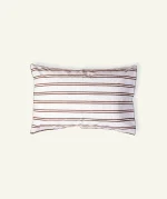 Mocha Brown with Haze Indigo Muted Layers Pillow Cover (Set of 2)