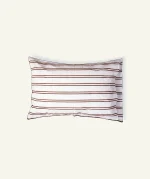 Mocha Brown with Haze Indigo Muted Layers Pillow Cover (Set of 2) - Image 3