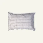 Mocha Brown with Haze Indigo Pure Stripes Pillow Cover (Set of 2)