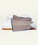 Mocha Brown with Haze Indigo Silent Stripes Dohar - Image 3