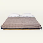 Mocha Brown with Haze Indigo Silent Stripes Dohar