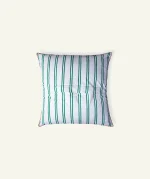 Pearl Green with Candy Red Muted layers, 24x24 Inch Cushion Cover - Image 3