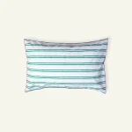 Pearl Green with Candy Red Muted Layers Pillow Cover (Set of 2)