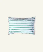Pearl Green with Candy Red Muted Layers Pillow Cover (Set of 2)
