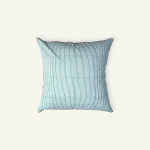 Pearl Green with Candy Red Pure Stripes, 24x24 Inch Cushion Cover