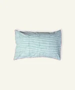Pearl Green with Candy Red Pure Stripes Pillow Cover (Set of 2)