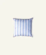 Dreamy Blue with Candy Red Muted layers, 18x18 Inch Cushion Cover