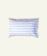 Dreamy Blue with Candy Red Muted Layers Pillow Cover (Set of 2 )