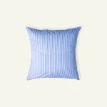 Dreamy Blue with Candy Red Silent Stripes, 24x24 Inch Cushion Cover