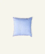 Dreamy Blue with Candy Red Silent Stripes,18x18 Inch Cushion Cover - Image 3