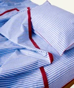 Dreamy Blue with Candy Red Silent Stripes Dohar - Image 2