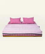 Berry Pink with Pearl Green Pure Stripes Dohar - Image 4