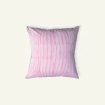 Berry Pink with Pearl Green Pure Stripes, 24x24 Inch Cushion Cover