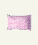 Berry Pink with Pearl Green Pure Stripes Pillow Cover (Set of 2) - Image 3