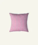 Berry Pink with Pearl Green Silent Stripes, 24x24 Inch Cushion Cover
