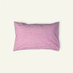Berry Pink with Pearl Green Silent Stripes Pillow Cover (Set of 2)