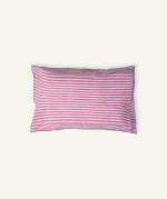 Berry Pink with Pearl Green Silent Stripes Pillow Cover (Set of 2) - Image 3