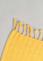 Yellow Dwelling Textured solid throw - Mustard - Image 2