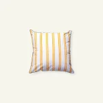 Mellow Yellow with Misty Blue Muted Layers, 18x18 Inch Cushion Cover