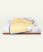 Mellow Yellow with Misty Blue Pure Stripes Dohar - Image 3