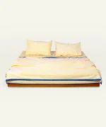 Mellow Yellow with Misty Blue Pure Stripes Dohar - Image 4