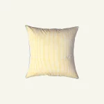Mellow Yellow with Misty Blue Pure Stripes, 24x24 Inch Cushion Cover