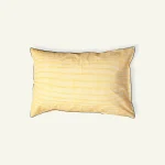 Mellow Yellow with Misty Blue Pure Stripes Pillow Cover (Set of 2)