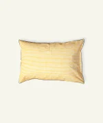 Mellow Yellow with Misty Blue Pure Stripes Pillow Cover (Set of 2)
