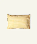 Mellow Yellow with Misty Blue Pure Stripes Pillow Cover (Set of 2) - Image 3