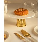 Marbleous Marble Brass Knife and Server Set
