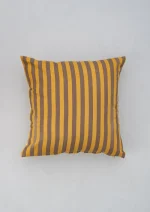 Yellow Dwelling Sand Dunes 100% Cotton Geometric Cushion Cover For Sofa - Mustard and Brown — view 3