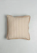 Yellow Dwelling Loom Linen Minimal Design Cushion Cover for Sofa - Beige — view 6
