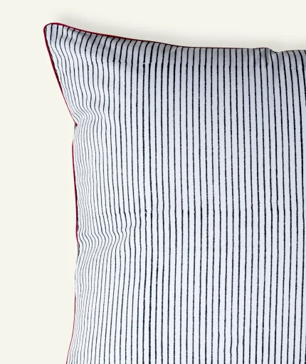 Black Red Pure stripes Body Cushion Cover