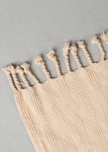 Yellow Dwelling Textured Solid Throw - Ivory