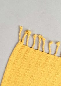 Yellow Dwelling Textured Solid Throw - Mustard