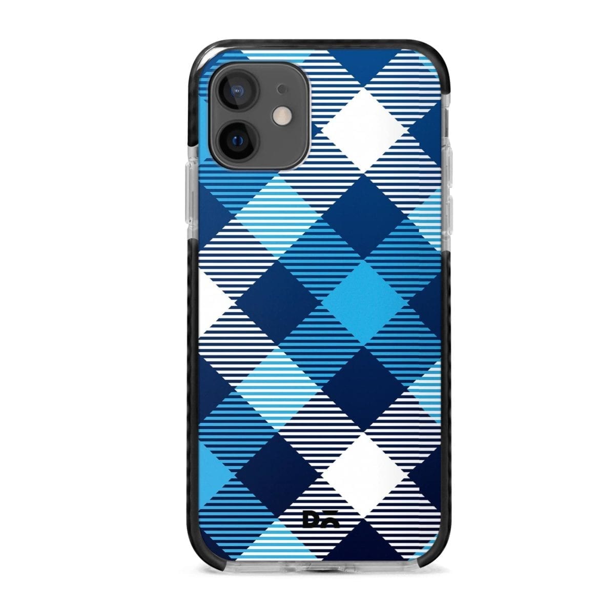 Medium Static Nightfall Checks Stride Case Cover for Apple iPhone 12 Mini and Apple iPhone 12 with great design and shock proof | Klippik | Online Shopping | Kuwait UAE Saudi