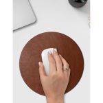 Orb Vegan Leather Mouse Pad - Tan