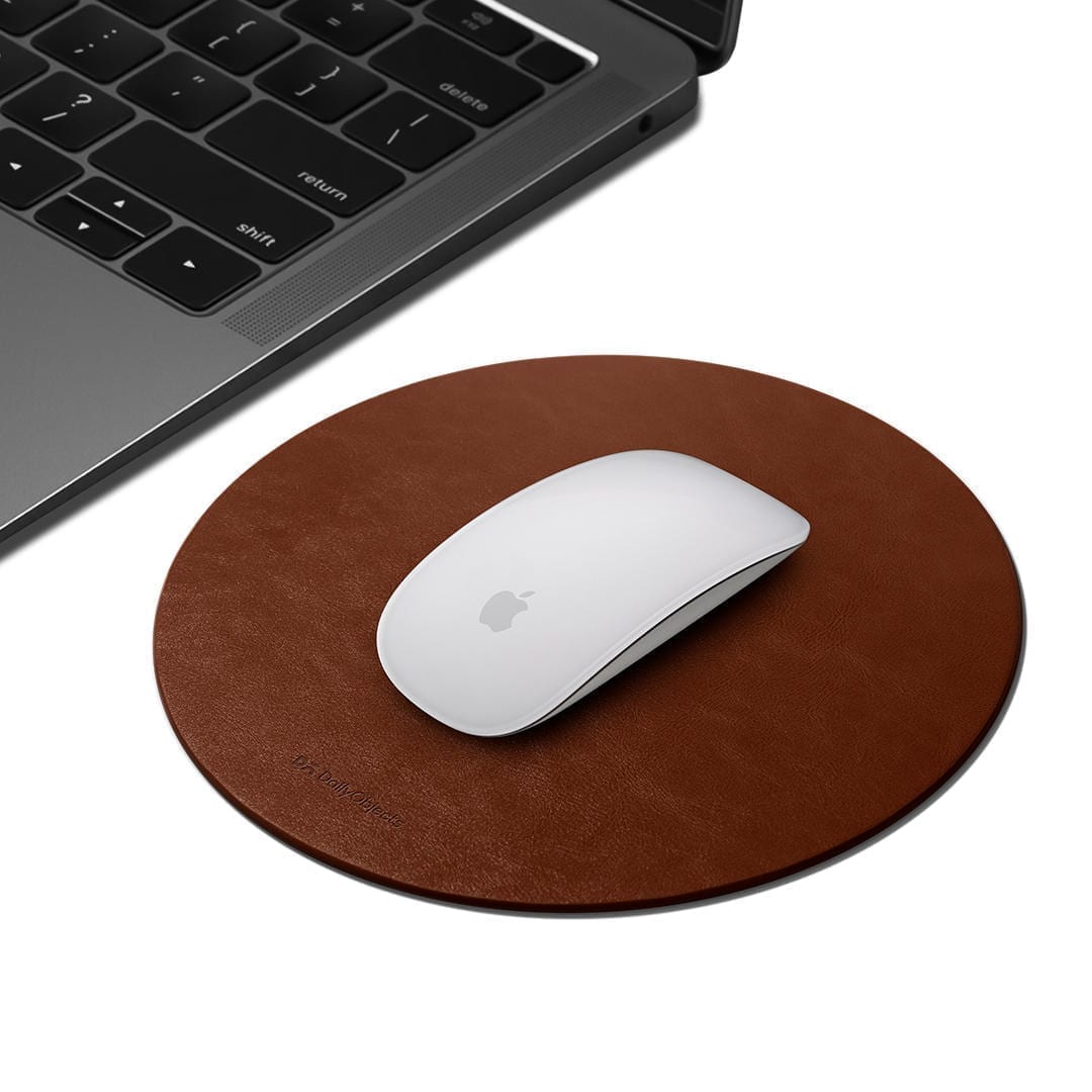 Orb Vegan Leather Mouse Pad (Tan) | Office Desk | Buy Online Kuwait UAE Saudi | KlippiK.com