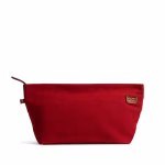 Crimson red canvas Jumbo Taxi Organiser pouch with leather pull | KlippiK Kuwait