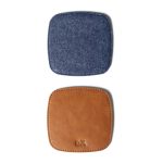 Squircle Felt Coaster Set - Blue