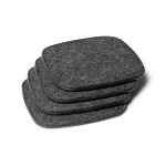 Squircle Felt Coaster Set - Grey